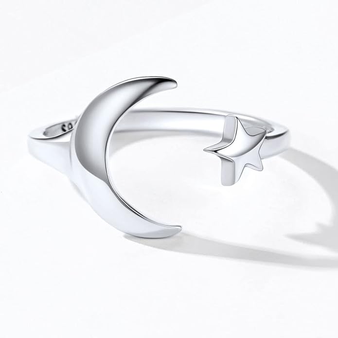 SILVERCUTE Toe Ring, Chic 925 Stamped Toe Ring, Band/Leaf Toe Ring, Sterling Silver Open Adjustable Toe Ring Set, Adjustable Pinky Rings