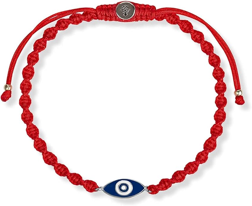 KARMA AND LUCK Fearless Gaze Red String Charm Bracelet