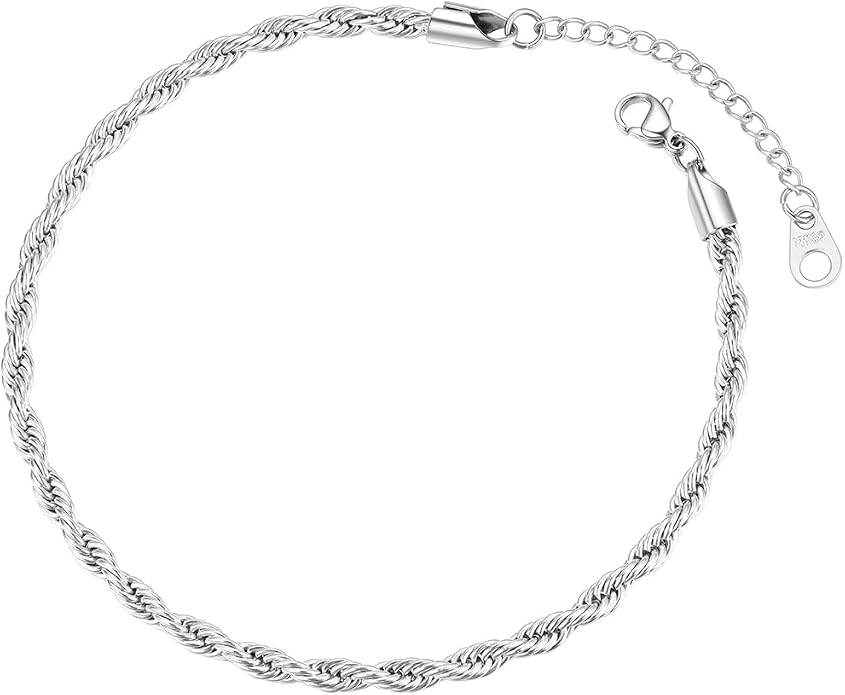 FOCALOOK 14K Gold Plated Anklets for Women Waterproof Plus Size Ankle Bracelet 8.5-10.5 Inch Adjustable Mariner/Figaro/Flat Snake/Cuban Link Chain Anklet Jewelry for Summer Beach Holiday