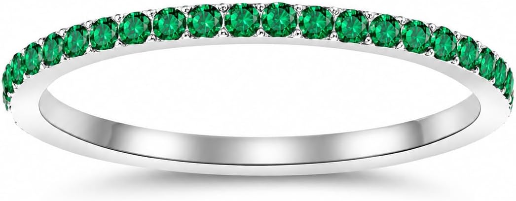 Birthstone Rings For Women, Silver Stackable Cubic Zirconia Stainless Steel Birth Stone Ring To My Daughter/Mom Birthday Unique Gifts Jewelry