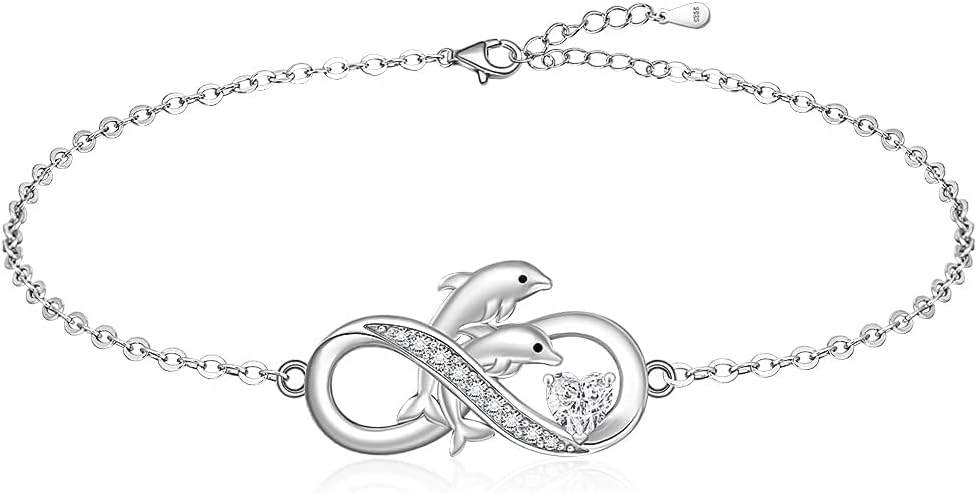 Infinity Cat Paw Print Celtic Knot Sea Turtle Elephant Flamingo Butterfly Dolphin Evil Eye Anklets Bracelets for Women Sterling Silver Adjustable Ankle Bracelet Summer Beach Lovers Gift