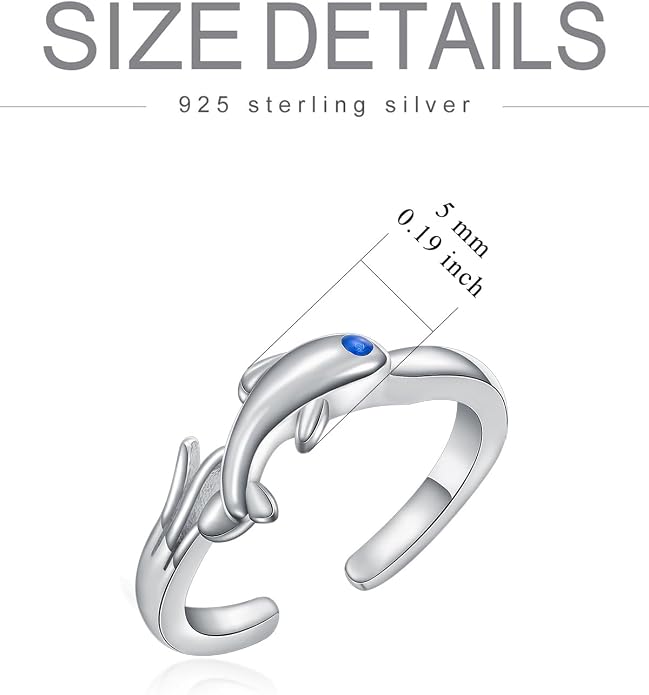 Midari Toe Rings for Women 925 Sterling Silver Hypoallergenic Adjustable Open Band Ring for Women Summer Beach Open Toe Jewelry Foot Jewelry
