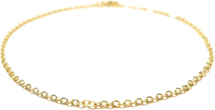 10 Inch Minimalist Anklet Plated Gold Fine Link Stainless Steel Chain Stylish Cable Style Ankle Bracelet Gift Boxed