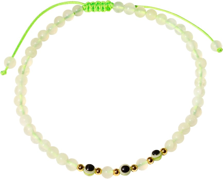 Evil Eye Ankle Bracelets for Women Beads Anklets Beach Accessiory Gemstone Healing Crystal Adjustable