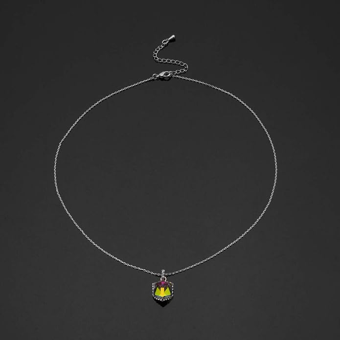 EVEVIC Color Changing Cubic Austrian Crystal Pendant Necklaces for Women 14K Gold Plated Hypoallergenic Jewelry