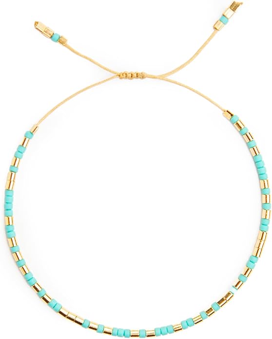 NAZ COLLECTION – Dainty Seed Bead Bracelet, Handmade Multicolor Bohemian Stackable Beaded Bracelets, Colorful Beach Surfer Boho Bracelets, Adjustable Charm String, Summer Jewelry for Women, ADULT Bracelets