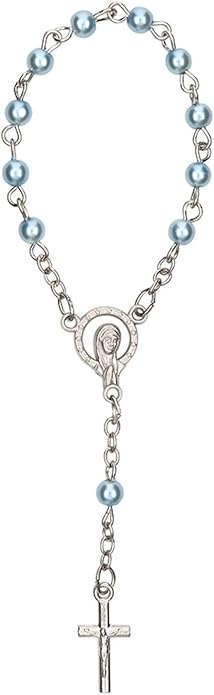 Autom Bulk Rosaries One Decade Rosary Prayer Bead Bracelets with Centerpiece and Crucifix