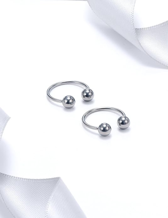 20G 18G 16G 14G 12G 8G 6G 4G 2G ASTM F136 Titanium Internal Thread Horseshoe Septum Ring Jewelry Circular Barbell Helix Snug Tragus Rook Daith Cartilage Earring Lip Ring Piercing Jewelry