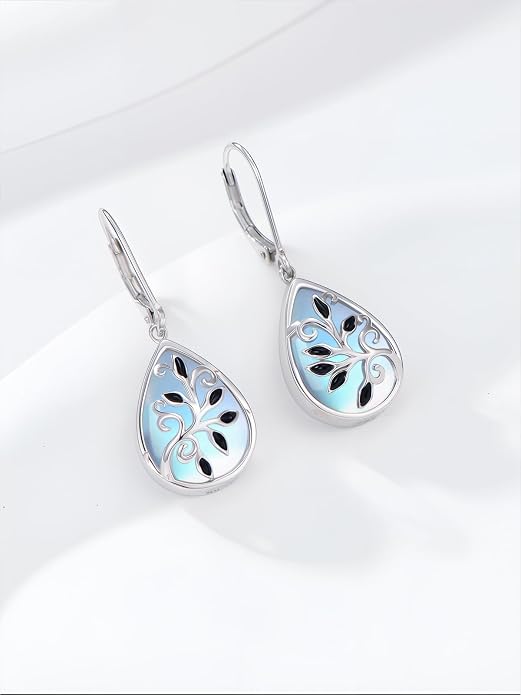 Midari Heart Dangle Earrings 925 Sterling Silver Leverback Drop Earrings Teacher Music Art Jewelry Gifts for Women Students Apple/Guitar/Palette/Note Design