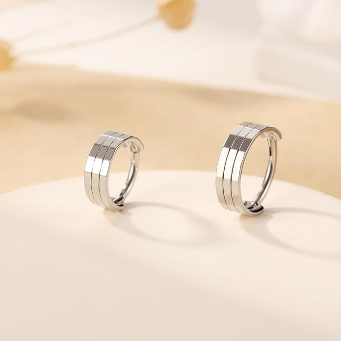 316L Surgical Steel Septum Clicker Ring Nose Ring Hoop Sleeper Hoop Earring Helix Rook Conch Cartilage Daith Tragus Earrings Lobe Nose Piercing Jewelry for Women