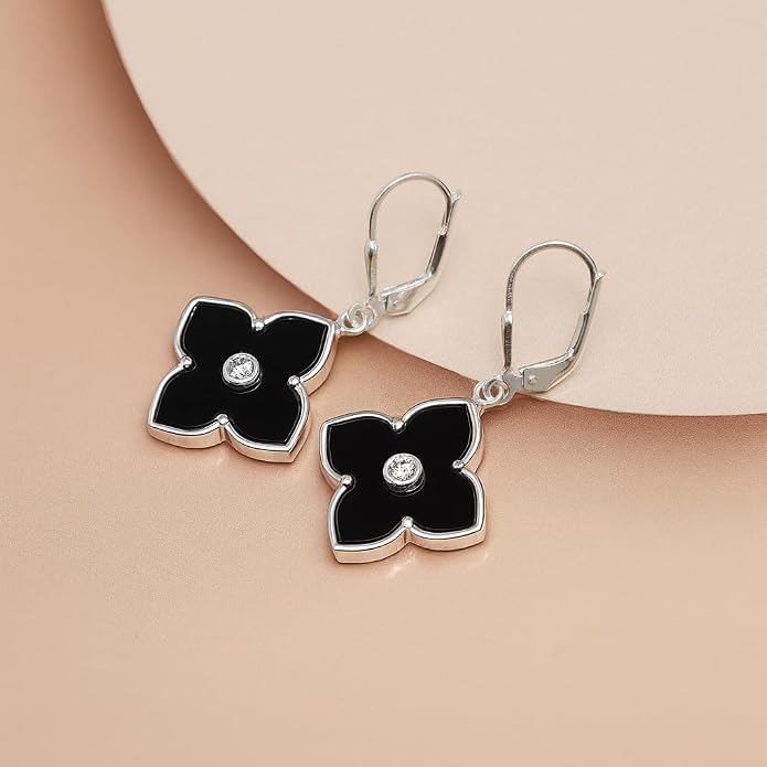 LeCalla Women's Drop & Dangle Earrings | 925 Sterling Silver Leverback Earrings | Lightweight Teardrop Lever Back Drop Dangle Earring for Women