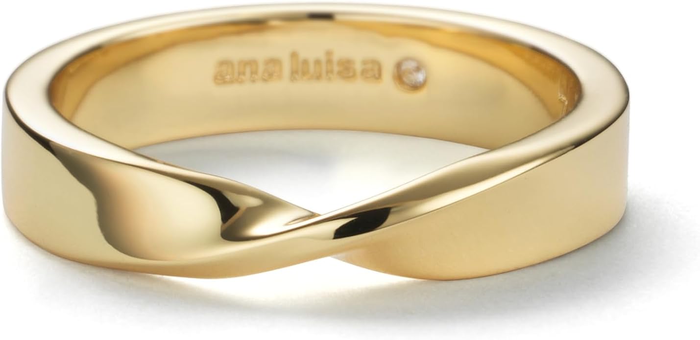 Ana Luisa Gold Rings for Women - 14K Gold Plated Rings for Women Non Tarnish - Trendy Stacking Ring for Daily Wear - Twisted, Heart, Eternity Ring Styles - Hypoallergenic & Water-Resistant Jewelry