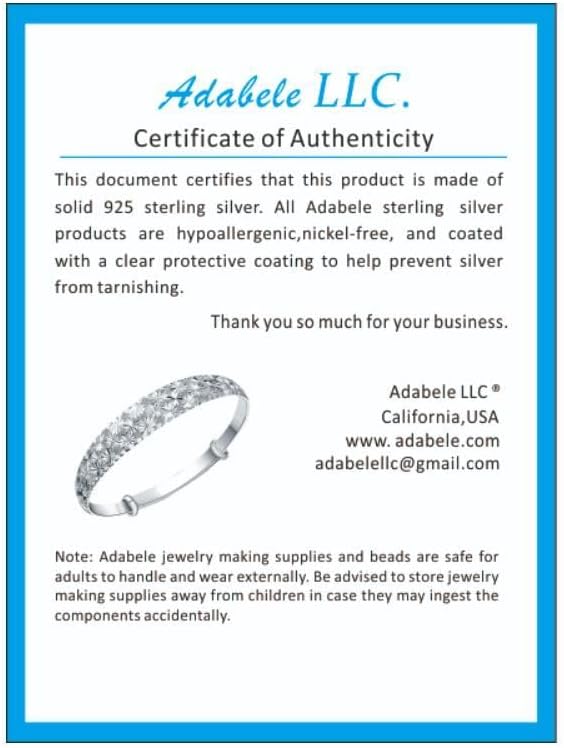 100pcs Adabele Real Sterling Silver Open Jump Rings 4mm (0.16 inch) Small O Ring Connector, (0.6mm/22 Gauge)