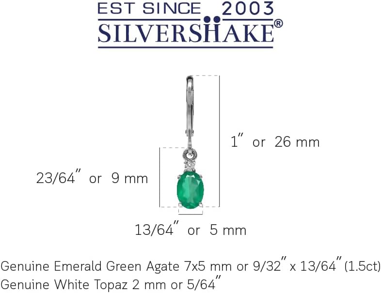 Silvershake White Gold Plated 925 Sterling Silver Leverback Earrings