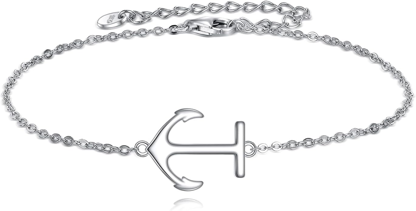 Heart/Starfish/Pineapple/Anchor/Sea Turtle/Butterfly/Celtic/Whale Tail bracelet Anklets for Women 925 Sterling Silver Anklets Jewelry for Women