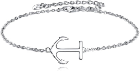 Heart/Starfish/Pineapple/Anchor/Sea Turtle/Butterfly/Celtic/Whale Tail bracelet Anklets for Women 925 Sterling Silver Anklets Jewelry for Women