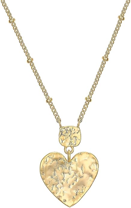 Miss mimi CZ Pendant Necklace, Golden Yellow Princess Cut or Crescent Moon, 18K Gold Plated, Adjustable 16” or 18 + 2”in Chain, Celestial & November Birthstone Citrine Style