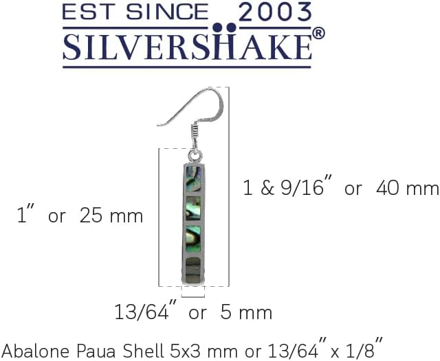 Silvershake White Gold Plated 925 Sterling Silver Long Stick Dangle Hook Earrings
