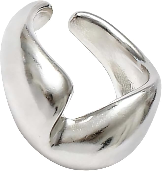 925 Sterling Silver Ring Minimalist Adjustable Rings Band Handmade Rings for Women Girls