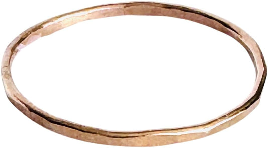 Hammered Stacking Ring for Women, Dainty 1.2mm Minimalist Band, Sterling Silver, 14k Gold Filled or Rose Gold Filled, Thin Stackable Ring, Everyday Jewelry Gift