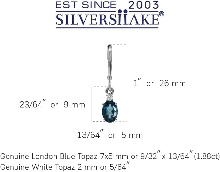 Silvershake White Gold Plated 925 Sterling Silver Leverback Earrings