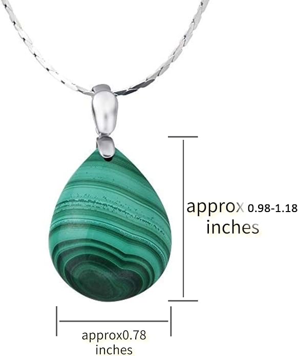 iSTONE 925 Sterling Silver Natural Crytral for Womens Pendant Necklace, Gemstone Birthstone with 17.8" Silver Chain Ladies