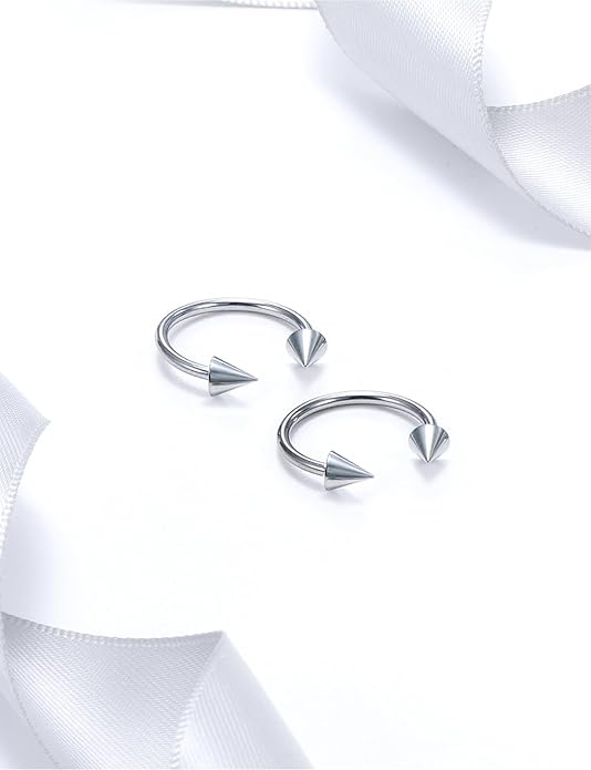 20G 18G 16G 14G 12G 8G 6G 4G 2G ASTM F136 Titanium Internal Thread Horseshoe Septum Ring Jewelry Circular Barbell Helix Snug Tragus Rook Daith Cartilage Earring Lip Ring Piercing Jewelry