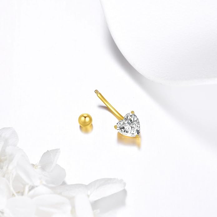 Dangle Clicker Belly Button Ring for Women Surgical Sterling Silver Belly Ring Simple Reverse Navel Rings Body Jewelry
