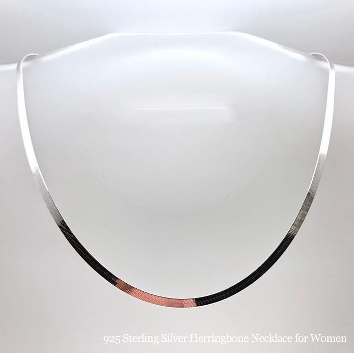 NECOCY 14K Gold Plated Necklaces for Women, Dainty Gold Herringbone Choker Necklace Thin Layered Snake Chain Jewelry for Gifts