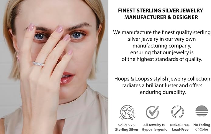 Hoops & Loops 925 Sterling Silver Sailor Anchor High Polished Hypoallergenic Anti-Tarnish Adjustable Bracelet for Women Men, Silver, Yellow Gold & Rose Gold