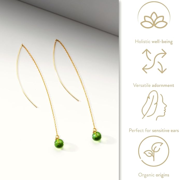 Pull-Through Earrings, Amber Jewelry, Faceted Sparkling Amber Earrings - Parent