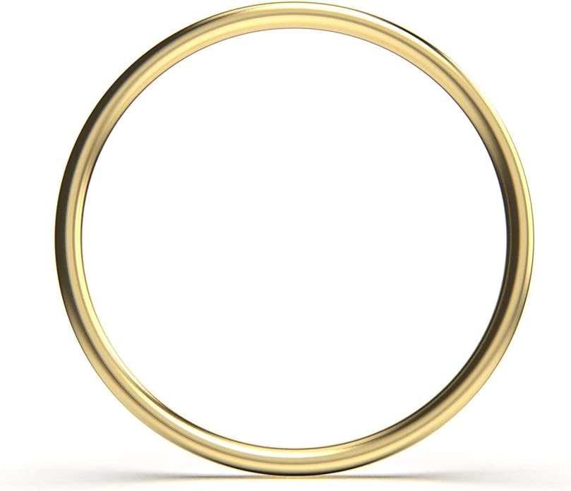 Melanie Golden Jewelry 1mm Thin Smooth Stacking Skinny Ring in Sterling Silver, Gold, or Rose Gold | Handmade Comfort Fit Dainty & Minimalist Bands for Women | Sizes 2-12