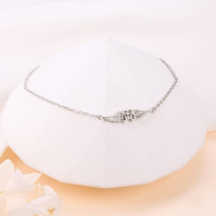 FLYOW S925 Sterling Silver Anklet for Women Summer Boho Beach Charm Adjustable Foot Ankle Bracelet Jewelry Birthday Gift