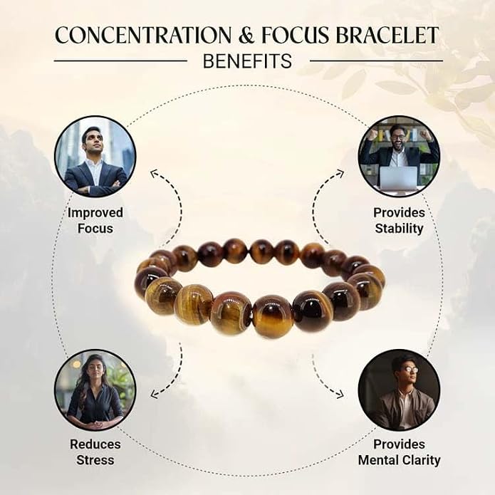 Arihant Gems And Jewels Reiki/Yoga Healing Crystal Stretchable Bracelet,100% Natural And Certified, Astrological Gemstone, Unisex Both For Men & Women - (8 Mm)