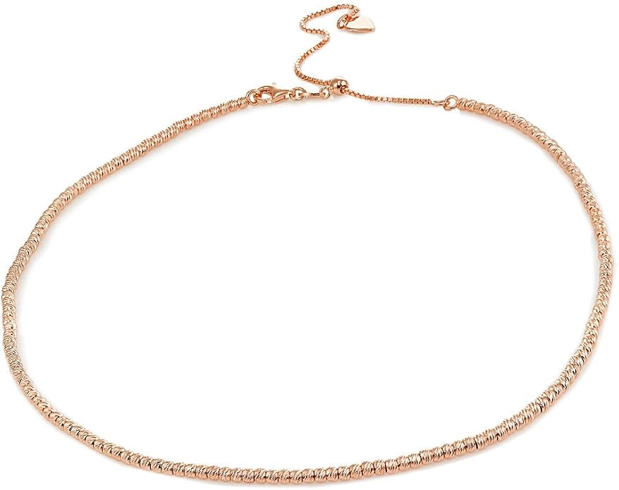 Chain Necklace, Bead Necklace, Layered Necklaces for Women, Choker Layering Necklace, Choker Necklace, Dainty Necklace, Choker Necklaces for Women, Necklace for Women, Diamond-cut Bead Chain Necklace