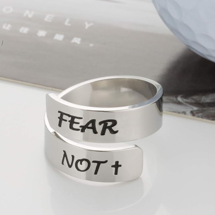 Inspirational Motivational Adjustable Ring Personalized Stainless Steel Spiral Wrap Twist Rings Encouragement Statement Graduation Jewelry Birthday Gifts for Women Teengirls.