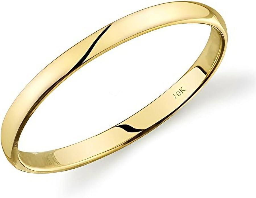 10k Light Comfort Fit Wedding Band