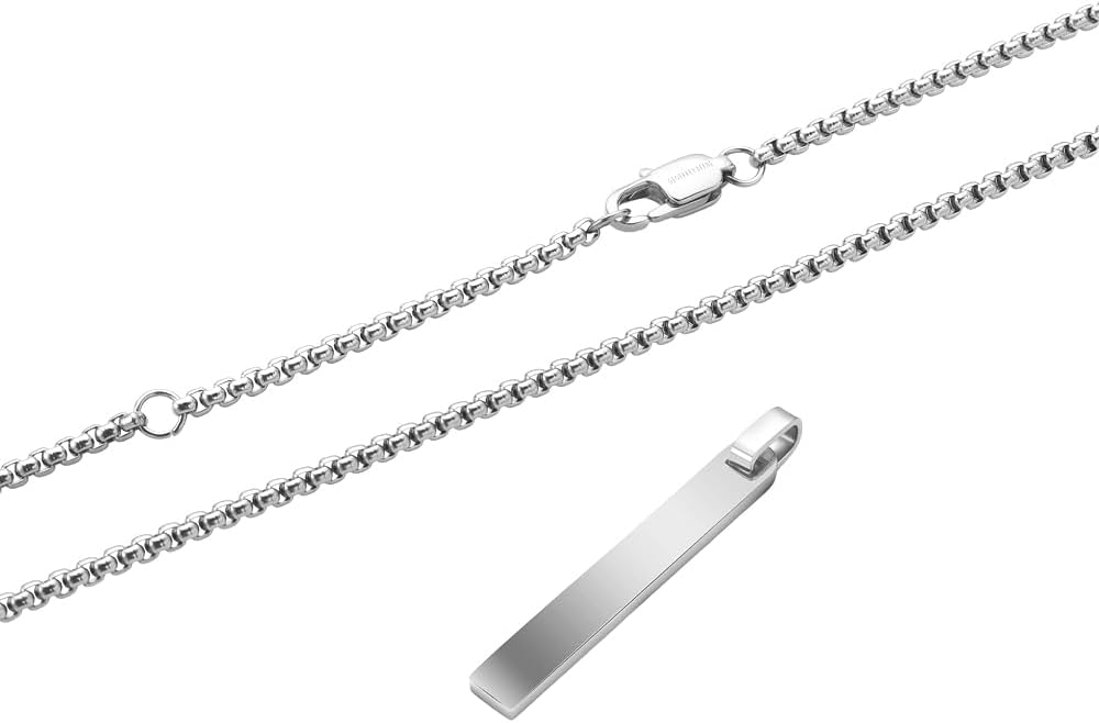 Geoffrey Beene Simple Customizable 3D Vertical Bar Pendant Necklace