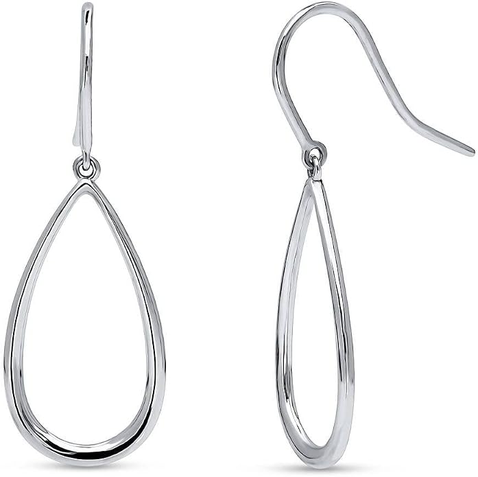 BERRICLE Sterling Silver Minimalist Dangle Earrings for Women, Gold Flashed Fish Hook/Leverback Drop Earrings - Trendy Design in Ball Bead, Bar, Teardrop, Treble Clef Music Note