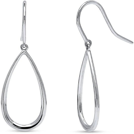 BERRICLE Sterling Silver Minimalist Dangle Earrings for Women, Gold Flashed Fish Hook/Leverback Drop Earrings - Trendy Design in Ball Bead, Bar, Teardrop, Treble Clef Music Note