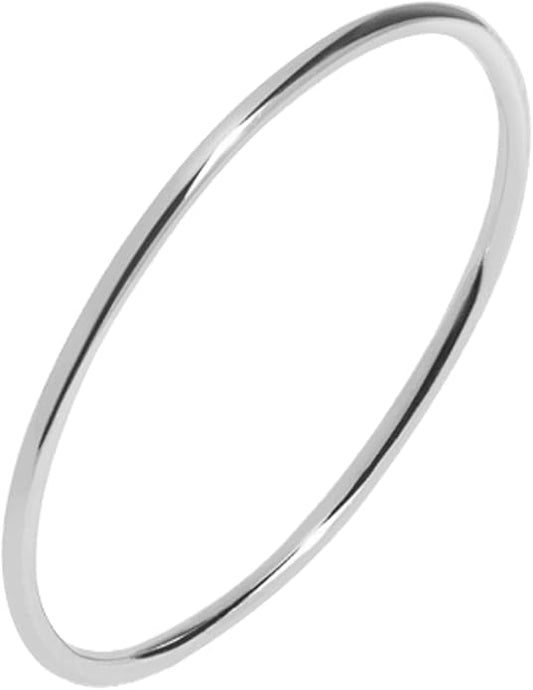 JEWELHEART 14K Solid Gold Wedding Band For Women - 1mm Yellow and White Real Gold Thin Simple Knuckle Midi Ring - Dainty Stackable Rings Size 5, 6, 7, 8