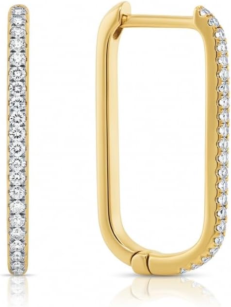 Mini Hoop Earrings for Women, CZ Square Huggie Earrings, 925 Sterling Silver or 14K Gold Plated, Dainty Minimalist Jewelry