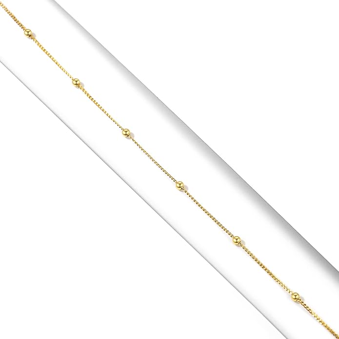 ChicSilver 925 Sterling Silver Ankle Bracelet for Women, Simple Cuban Link/Figaro/Twist Rope Chain Anklets for Beach Party(with Gift Box)