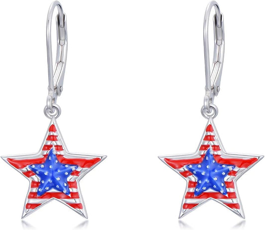 Seiyang Dangle Earrings 925 Sterling Silver Animal/American Flag/Turquoise Dangle Drop Earrings Jewelry Gifts for Women