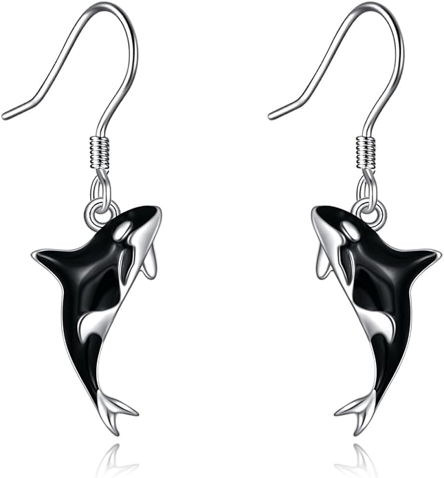 Butterflygold/Cat/dog/Dragonfly/Orca/Bee/Amber/Axolotl/Toothless/Hedgehog/Dragon/Snake/Horse/Mushroom/Anime/Dragonfly Earring for Women Sterling Silver Animals Drop Earring Jewelry Hypoallergenic (silver-butterfly)