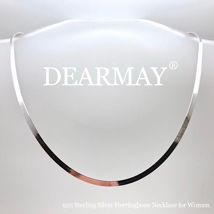 DEARMAY 14K Gold Plated Herringbone Necklaces for Women, Dainty Gold Snake Choker Chain Non Tarnish Trendy Simple Thin & Chunky Options Neckalce 1.5/3/5/6/8mm Chain Jewelry for Gifts