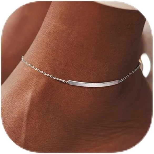 ChainsPro Anklets for Women Waterproof, Adjustable Stainless Steel/ Sterling Silver/14K Gold Plated Ankle Bracelets for Women, Non Tarnish Layered Anklets Beach Jewelry Gifts for Swimming & Daily Wear (Send Gift Box)