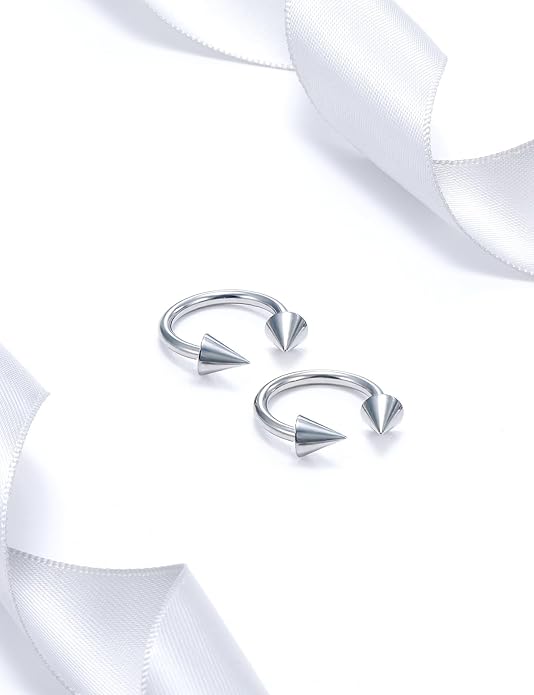 20G 18G 16G 14G 12G 8G 6G 4G 2G ASTM F136 Titanium Internal Thread Horseshoe Septum Ring Jewelry Circular Barbell Helix Snug Tragus Rook Daith Cartilage Earring Lip Ring Piercing Jewelry
