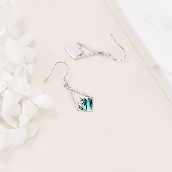AOBOCO Mustard Seed Earrings for Women Sterling Silver Mountain Cross Earrings Dangle Christian Religion Jewelry Mothers Day Birthday for Mom Wife Friends