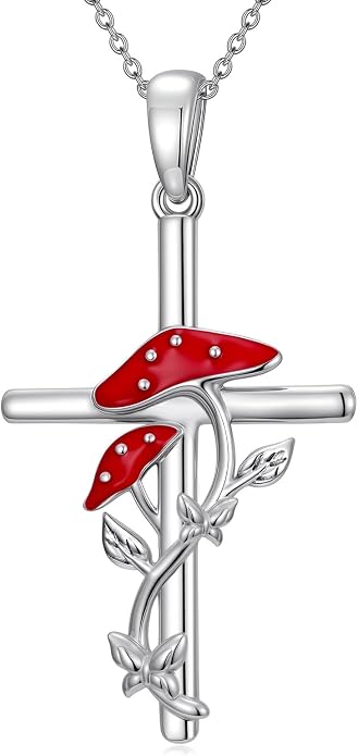 HPQQ Cross Necklace 925 Sterling Silver Turquoise Tree of Life Celtic Knot Cross Pendant Jewelry Mother's Day Gifts for Women